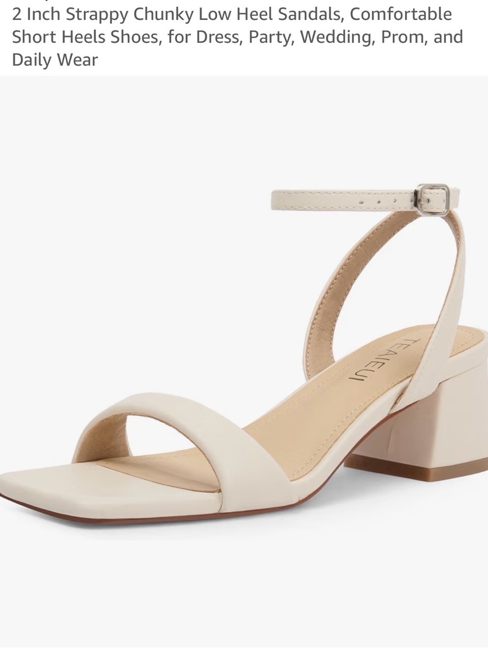 Brand new Cream Strappy Block Heel